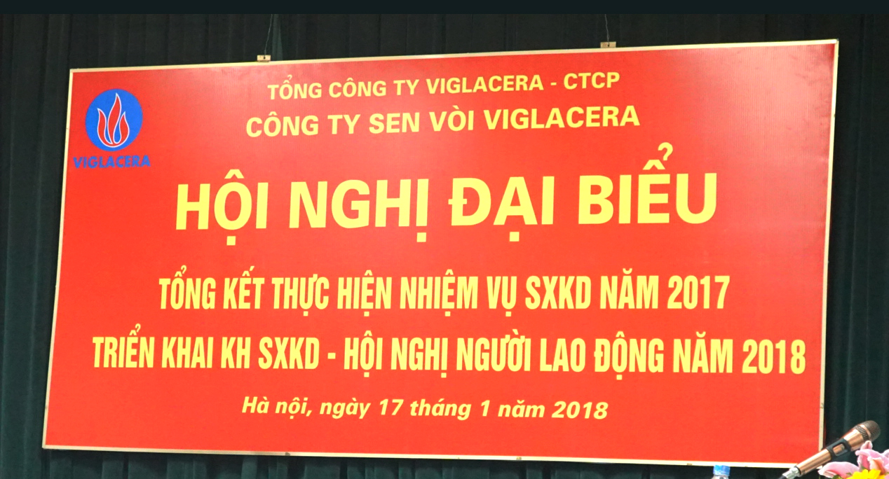 Công ty Sen vòi Viglacera tổ chức Hội nghị người lao động năm 2018 và Đánh giá kết quả thực hiện SXKD năm 2017